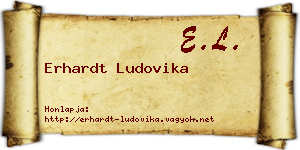 Erhardt Ludovika névjegykártya